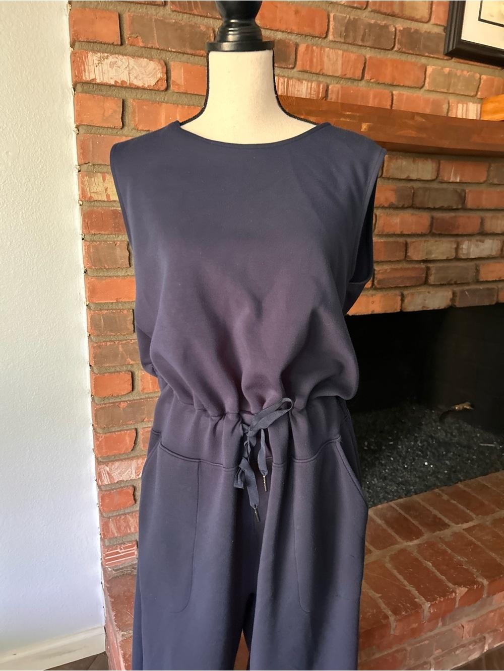 SPANX AirEssentials Sleeveless Jumpsuit in Navy Blue Sz 1X - Picture 4 of 10